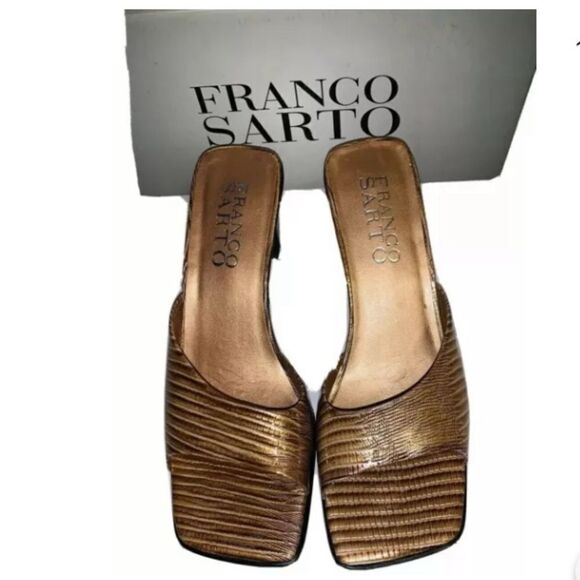 NIB Franco Sarto bronze heels size 8.5 - Picture 1 of 4